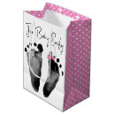 Search for baby footprint gift bags Baby girl