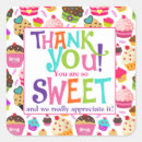 Search for cupcake party favor stickers Thank you