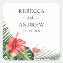 Search for hibiscus wedding stickers Watercolor flower