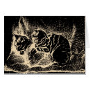 Search for two black cats cards Vintage