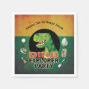 Search for dinosaurs napkins Jurassic