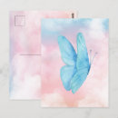 Search for purple blue butterfly postcards Pink