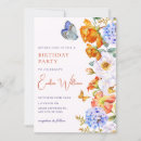 Search for butterfly garden birthday invitations Flower