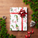 Search for elves wrapping paper Red and green