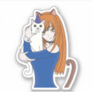 Search for anime cat girl stickers Kawaii