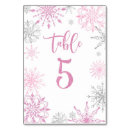 Search for snowflake table cards Pink
