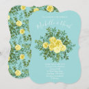 Search for yellow and teal wedding invitations Floral
