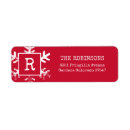Search for distressed return address labels Red