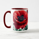 Search for red poppy flowers mugs Green