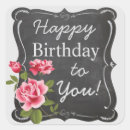 Search for vintage chalkboard birthday stickers For her