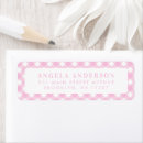 Search for pink gingham return address labels Blush