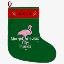Search for florida christmas stockings Santa flamingo
