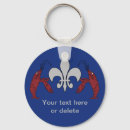 Search for blue fleur rounded key rings Fleur de lis