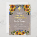 Search for sunflower first communion invitations Wood