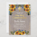 Search for sunflower first communion invitations Wood