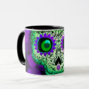 Search for green skulls mugs Illustration
