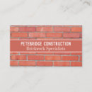 Search for bricklayer business cards Bricklaying