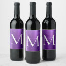 Search for purple wine labels Monogrammed