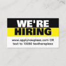 Search for employment business cards Employer