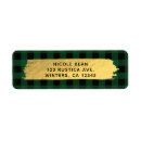 Search for buffalo plaid return address labels Black