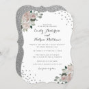 Search for silver confetti wedding invitations Floral
