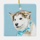 Search for siberian husky christmas tree decorations Puppy