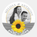 Search for yellow and grey wedding stickers Floral