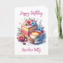 Search for coffee cake cards Watercolor