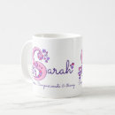 Search for sarah name mugs Pink