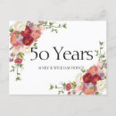 Search for 50th anniversary invitation postcards Floral