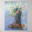 Search for cowboy boot art Flowers