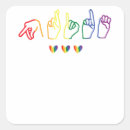 Search for sign language stickers Rainbow