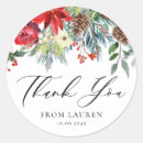 Search for christmas thank you stickers Floral