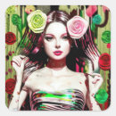 Search for womans red party stickers Flowers