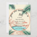 Search for housewarming pool party invitations Tropical palm leaves