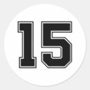 Search for number 15 stickers Fifteen