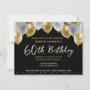Search for black and silver 60th birthday invitations Glitter