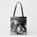 Search for boxer dog tote bags Black