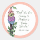 Search for cute pink bird stickers Tropical
