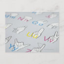Search for sign language postcards Communication