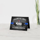Search for police birthday invitations Thin blue line