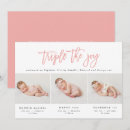 Search for triplet birth announcement cards Modern