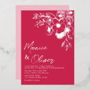 Search for floral fuchsia pink wedding invitations Trendy