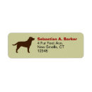 Search for chocolate lab return address labels Labrador