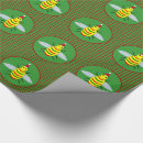 Search for christmas bee wrapping paper Yellow
