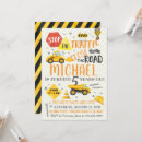 Search for builder birthday invitations Bulldozer