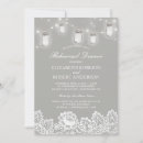 Search for string lights rehearsal dinner invitations Mason jar