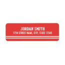 Search for sports return address labels Red