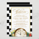 Search for clock new years eve party invitations Champagne