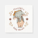 Search for girl elephant baby shower napkins Watercolor